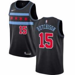 Youth Nike Chicago Bulls 15 Chandler Hutchison Swingman Black NBA Jersey City Edition 