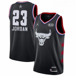 Youth Nike Chicago Bulls 23 Michael Jordan Black Basketball Jordan Swingman 2019 All Star Game Jersey