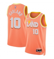 Men Cleveland Cavaliers 10 Darius Garland Orange 2025 26 City Edition Stitched Jersey Men Cleveland Cavaliers 10 Darius Garland Orange 2025 26 City Edition Stitched Jersey