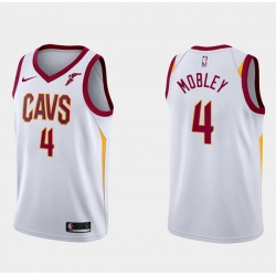 Men Cleveland Cavaliers 4 Evan Mobley White Association Edition Stitched Basketball Jersey