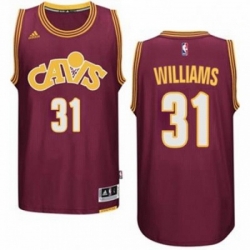 Mens Cleveland Cavaliers 31 Deron Williams adidas Wine Hardwood Classics Swingman Jersey 