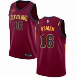 Mens Nike Cleveland Cavaliers 16 Cedi Osman Swingman Maroon NBA Jersey Icon Edition 