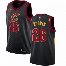 Mens Nike Cleveland Cavaliers 26 Kyle Korver Authentic Black Alternate NBA Jersey Statement Edition 