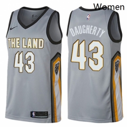 Womens Nike Cleveland Cavaliers 43 Brad Daugherty Swingman Gray NBA Jersey City Edition
