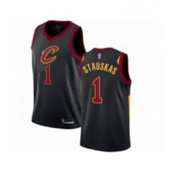 Youth Cleveland Cavaliers 1 Nik Stauskas Swingman Black Basketball Jersey Statement Edition 