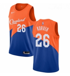 Youth Nike Cleveland Cavaliers 26 Kyle Korver Swingman Blue NBA Jersey City Edition 