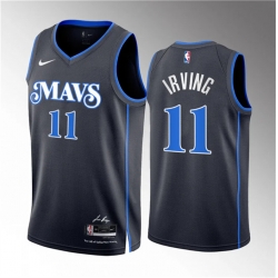 Men Dallas Mavericks 11 Kyrie Irving Black 2023 24 City Edition Stitched Basketball Jersey