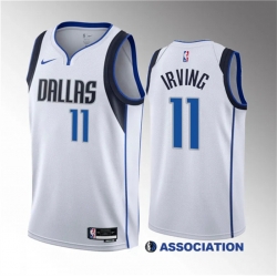 Men Dallas Mavericks 11 Kyrie Irving White Association Edition Stitched Basketball Jersey