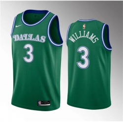 Men Dallas Mavericks 3 Grant Williams Green Classic Edition Stitched Basketball Jersey