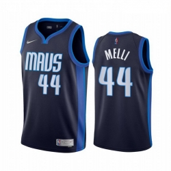 Men Dallas Mavericks 44 Nicolo Melli Navy NBA Swingman 2020 21 Earned Edition Jersey