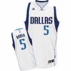 Mens Adidas Dallas Mavericks 5 Jose Juan Barea Swingman White Home NBA Jersey