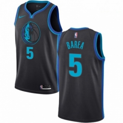 Mens Nike Dallas Mavericks 5 Jose Juan Barea Swingman Charcoal NBA Jersey City Edition