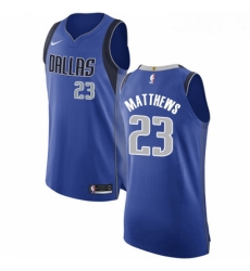 Womens Nike Dallas Mavericks 23 Wesley Matthews Authentic Royal Blue Road NBA Jersey Icon Edition