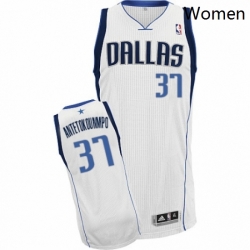 Womens Nike Dallas Mavericks 37 Kostas Antetokounmpo Authentic White Home NBA Jersey Association Edition 