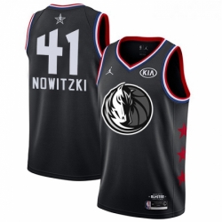 Womens Nike Dallas Mavericks 41 Dirk Nowitzki Black NBA Jordan Swingman 2019 All Star Game Jersey