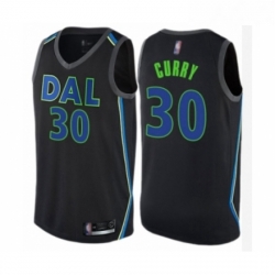 Youth Dallas Mavericks 30 Seth Curry Swingman Black Basketball Jersey City Edition 