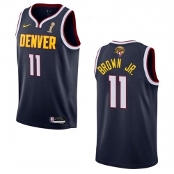 Men Denver Nuggets 11 Bruce Brown Navy 2023 Finals Champions Icon EditionStitched Basketball Jersey