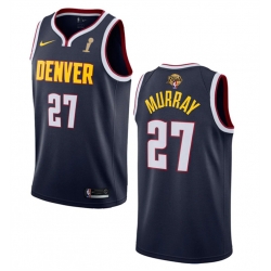 Men Denver Nuggets 27 Jamal Murray Navy 2023 Finals Champions Icon Edition Stitched Basketball Jersey
