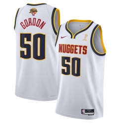 Men Denver Nuggets 50 Aaron Gordon White 2023 Finals Association Edition Stitched Basketball Jersey