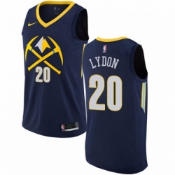 Mens Nike Denver Nuggets 20 Tyler Lydon Swingman Navy Blue NBA Jersey City Edition 