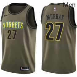 Mens Nike Denver Nuggets 27 Jamal Murray Swingman Green Salute to Service NBA Jersey