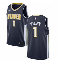 Youth Nike Denver Nuggets 1 Jameer Nelson Authentic Navy Blue Road NBA Jersey Icon Edition 