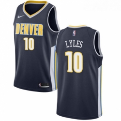 Youth Nike Denver Nuggets 10 Trey Lyles Authentic Navy Blue Road NBA Jersey Icon Edition 