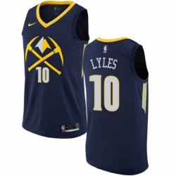 Youth Nike Denver Nuggets 10 Trey Lyles Swingman Navy Blue NBA Jersey City Edition 