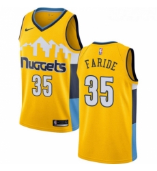 Youth Nike Denver Nuggets 35 Kenneth Faried Swingman Gold Alternate NBA Jersey Statement Edition