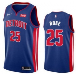 Men Detroit Pistons Nike Road Derick Rose 25 Swingman Jersey