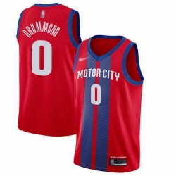 Pistons  0 Andre Drummond Red Basketball Swingman City Edition 2019 20 Jersey