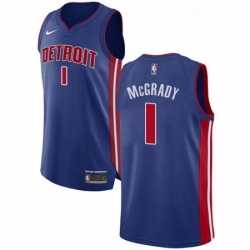 Youth Nike Detroit Pistons 1 Tracy McGrady Authentic Royal Blue Road NBA Jersey Icon Edition