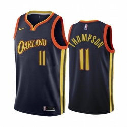 Men Golden State Warriors 11 klay thompson navy city edition oakland 2020 nba jersey