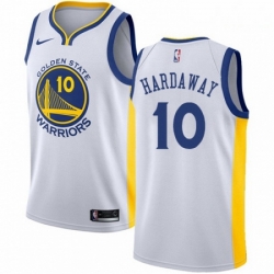 Mens Nike Golden State Warriors 10 Tim Hardaway Authentic White Home NBA Jersey Association Edition