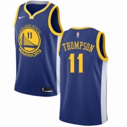 Mens Nike Golden State Warriors 11 Klay Thompson Swingman Royal Blue Road NBA Jersey Icon Edition