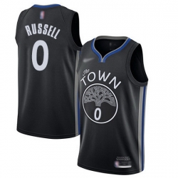 Warriors  0 D Angelo Russell Black Basketball Swingman City Edition 2019 20 Jersey