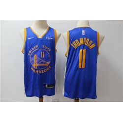 Warriors 11 Klay Thompson Blue Nike Swingman Jersey