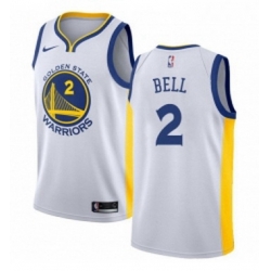 Womens Nike Golden State Warriors 2 Jordan Bell Swingman White Home NBA Jersey Association Edition 