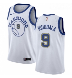 Womens Nike Golden State Warriors 9 Andre Iguodala Authentic White Hardwood Classics NBA Jersey