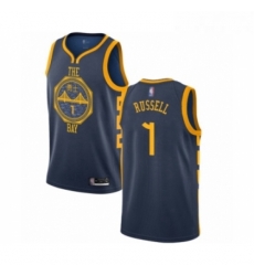 Youth Golden State Warriors 1 DAngelo Russell Swingman Navy Blue Basketball Jersey City Edition 