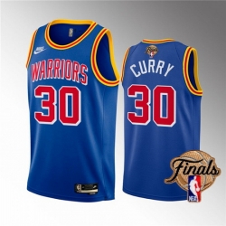 Youth Golden State Warriors 30 Stephen Curry 2022 Royal NBA Finals Stitched Jersey
