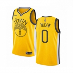 Youth Nike Golden State Warriors 0 Patrick McCaw Yellow Swingman Jersey Earned Edition 