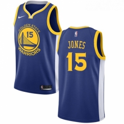 Youth Nike Golden State Warriors 15 Damian Jones Swingman Royal Blue Road NBA Jersey Icon Edition