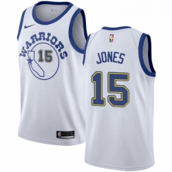 Youth Nike Golden State Warriors 15 Damian Jones Swingman White Hardwood Classics NBA Jersey