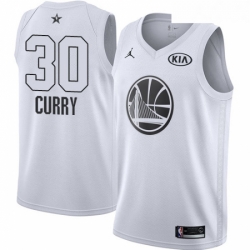Youth Nike Jordan Golden State Warriors 30 Stephen Curry Swingman White 2018 All Star Game NBA Jersey