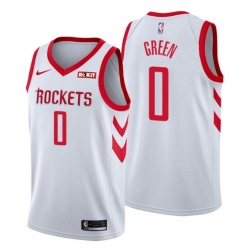 Men Houston Rockets 0 Jalen Green White Association Edition Stitched Jersey