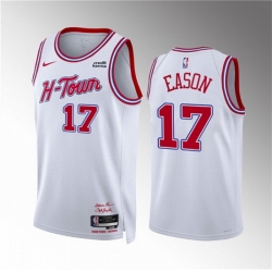 Men Houston Rockets 17 Tari Eason White 2023 24 City Edition Stitched Jersey
