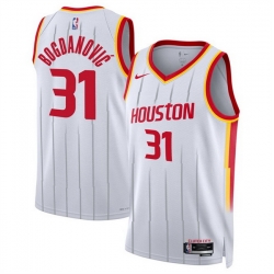 Men Houston Rockets  31 Bogdan Bogdanovic White 2026 27 Association Edition Stitched Basketball Jersey