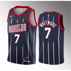 Men Houston Rockets 7 Cam Whitmore Navy 2023 Draft Classic Edition Stitched Basketball Jersey