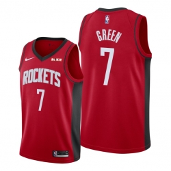 Men Houston Rockets 7 Jalen Green Red JerseyS 2021 NBA